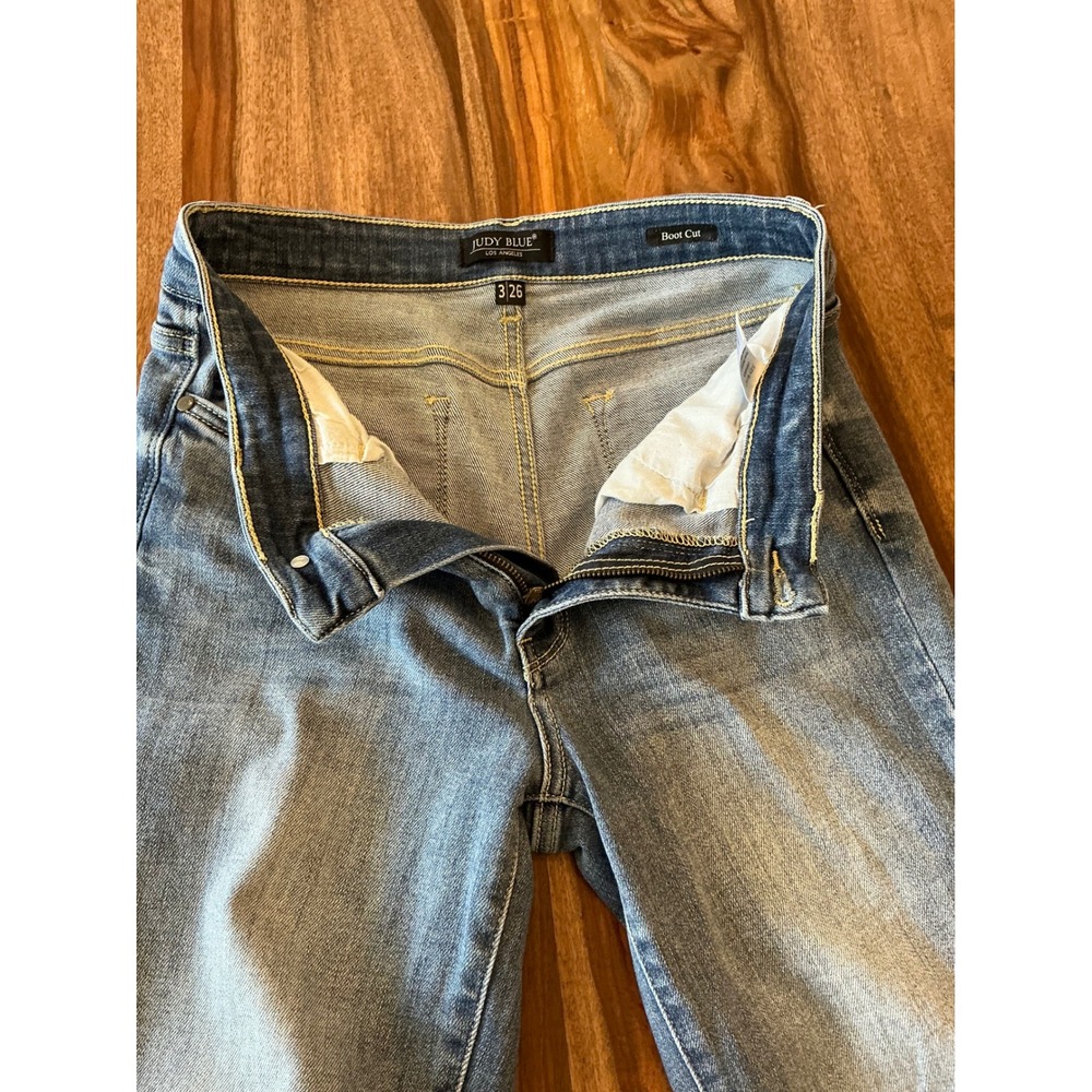 Judy Blue Boot Cut Jeans Womens 3/26 Light Wash Mid Rise Stretch Denim JB82331LT - Picture 10 of 15